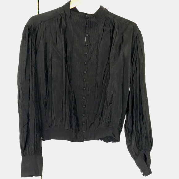 Lavalon Tops - NWT Lalavon black blouse L